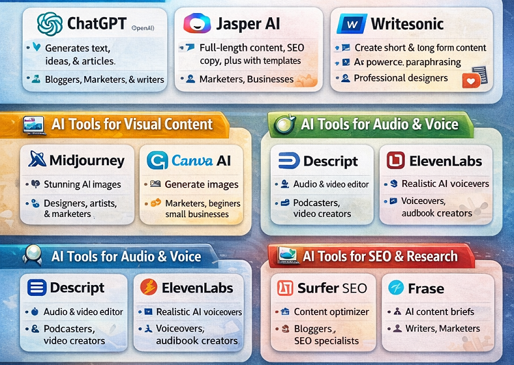Best AI Tools for Content Creation Comprehensive Guide (2026)