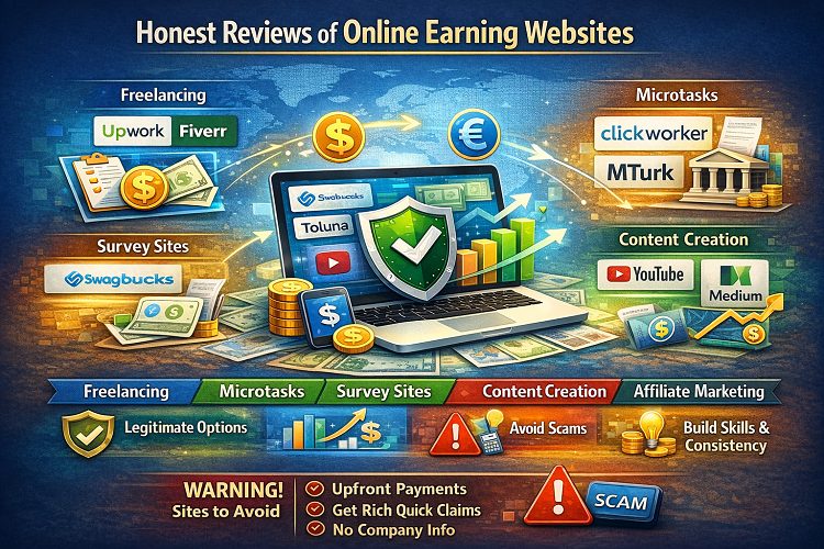 Honest Reviews of Online Earning Websites