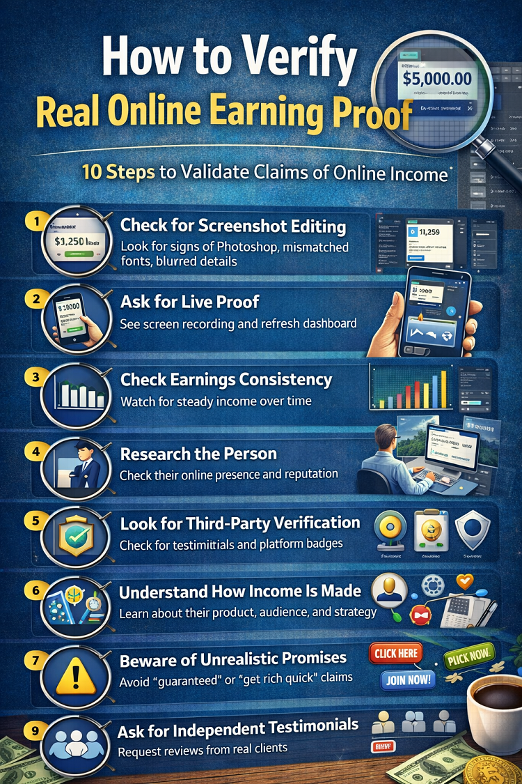 How to Verify Real Online Earning Proof